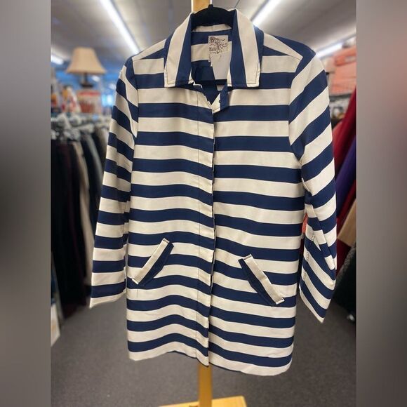 Tulle Ladies Med Vintage Blue and White Jacket - Picture 1 of 3